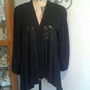 Open lace cardigan